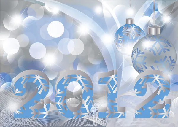 Yeni 2012 yıl tebrik kartı, illüstrasyon vektör — Stok Vektör