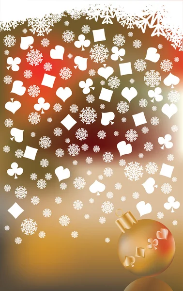 赌场圣诞节背景 — 图库矢量图片