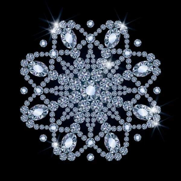 Diamante nieve, vector — Vector de stock