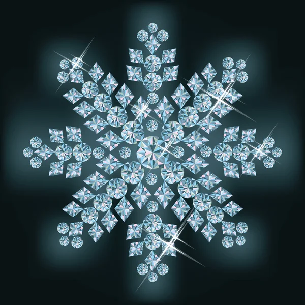 Diamante nieve — Vector de stock