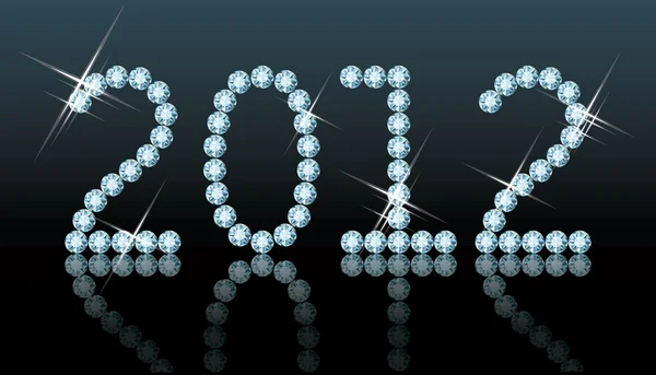 Νέο έτος 2012 διαμάντι, εικονογράφηση φορέας — Διανυσματικό Αρχείο