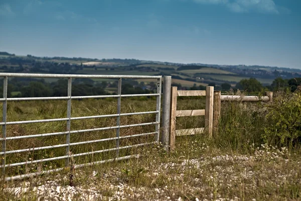 Gates at the field. — Stock Photo, Image