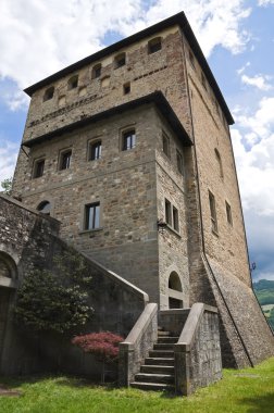 Malaspina dal verme castle. Bobbio. Emilia-Romagna. İtalya.