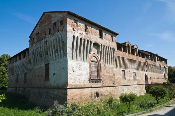 Roccabianca hrad. Emilia-Romagna. Itálie. — Stock fotografie