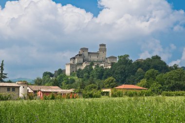 torrechiara Kalesi. Emilia-Romagna. İtalya.