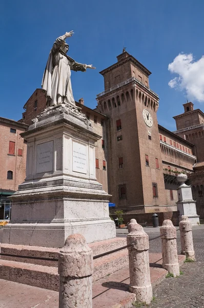 Girolamo heykeli savonarola. Emilia-Romagna. İtalya. — Stok fotoğraf