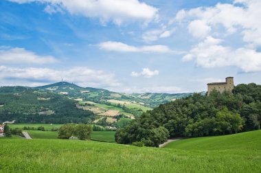 pellegrino parmense Kalesi. Emilia-Romagna. İtalya.