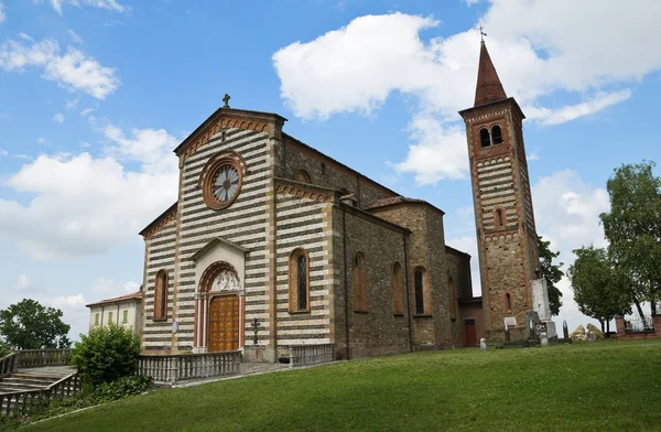St. Savino church. Gazzola. Emilia-Romagna. Italy. — Stock fotografie