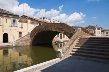 St.Peter?s Köprüsü. Comacchio. Emilia-Romagna. İtalya.