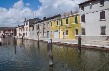 comacchio görünümü. Emilia-Romagna. İtalya.