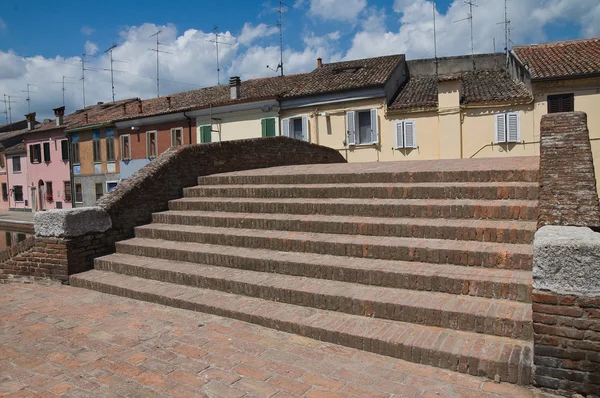 St.Peter?s híd. Comacchio. Emilia-Romagna. Olaszország. — Stock Fotó