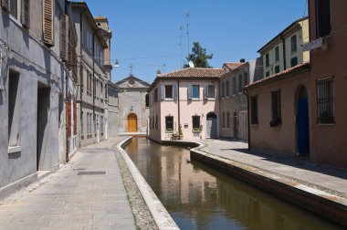 View of Comacchio. Emilia-Romagna. Italy. clipart