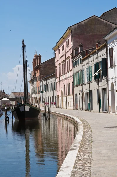 Άποψη της comacchio. Εμίλια-Ρομάνια. Ιταλία. — Φωτογραφία Αρχείου