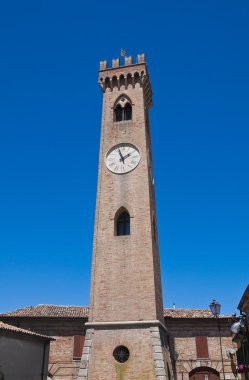 Belltower. Santarcangelo of Romagna. Emilia-Romagna. Italy. clipart