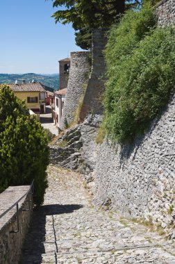 Castle, montebello. Emilia-Romagna. İtalya.