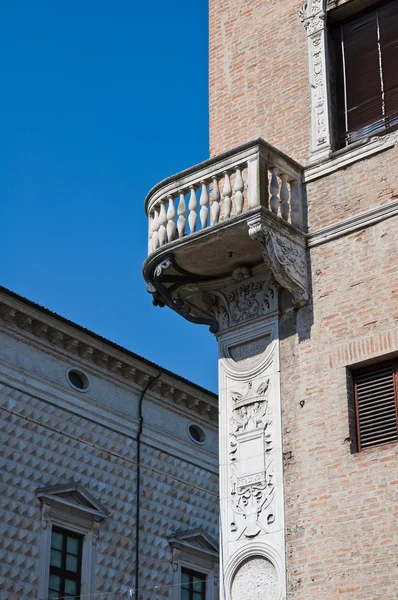 Pałac Prosperi-sacrati. Ferrara. Emilia-Romania. Włochy. — Zdjęcie stockowe