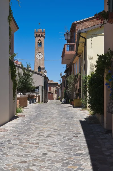 小巷。罗马涅的 santarcangelo。艾米利亚-罗马涅。意大利. — 图库照片