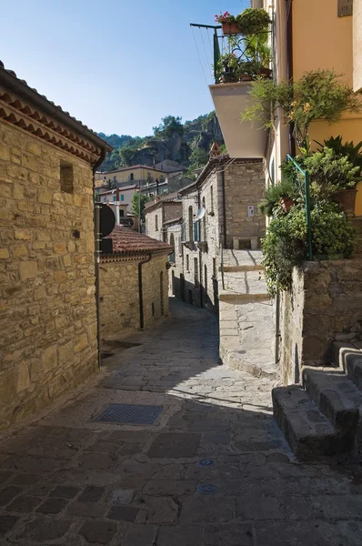 小巷。castelmezzano。巴西利卡塔。意大利. — 图库照片