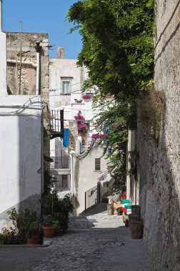 alleyway. Peschici. Puglia. İtalya.