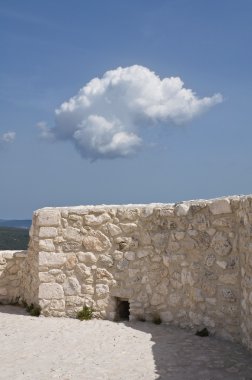 monte sant'angelo Kalesi. Puglia. İtalya.