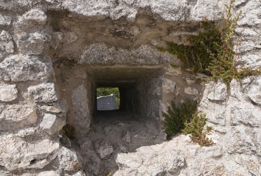 monte sant'angelo Kalesi. Puglia. İtalya.