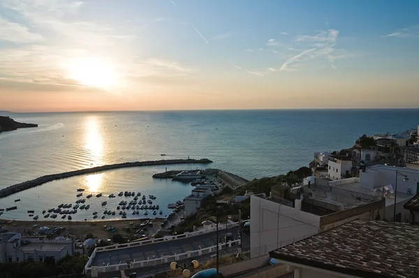 Panoramatický pohled na peschici. Puglia. Itálie. — Stock fotografie