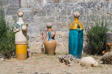 Seramik Müzesi. episcopio Kalesi. Grottaglie. Puglia. İtalya.