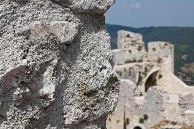 monte sant'angelo Kalesi. Puglia. İtalya.