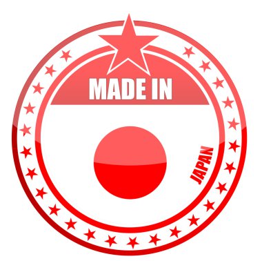 Made in japan seal illustration design clipart