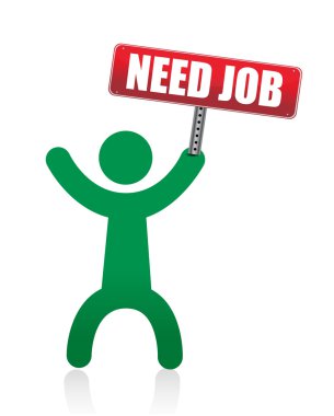 Need a job banner and icon illustration clipart