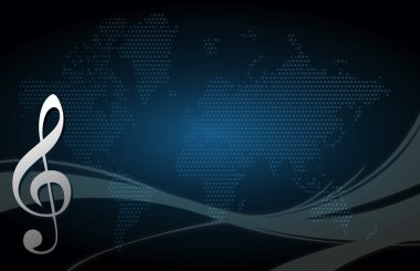 müzik arka plan illüstrasyon tasarımı