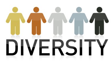 Diversity illustration design and text clipart