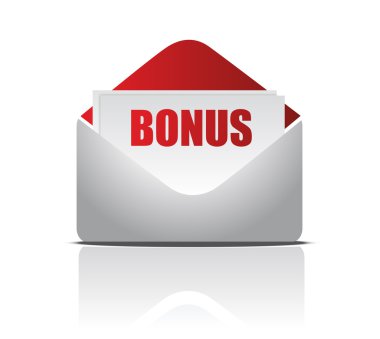 bonus posta illüstrasyon tasarımı üzerinde beyaz