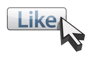 Like Button illustration design clipart