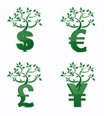 Money tree or investment growth concept. clipart