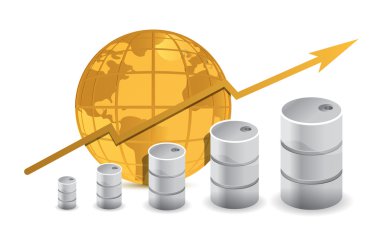 Oil trading concept illustration design clipart