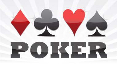 Poker takım elbise çizim tasarım