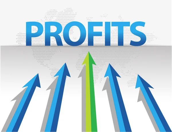 Business arrows target profits illustration design — Stock Photo, Image