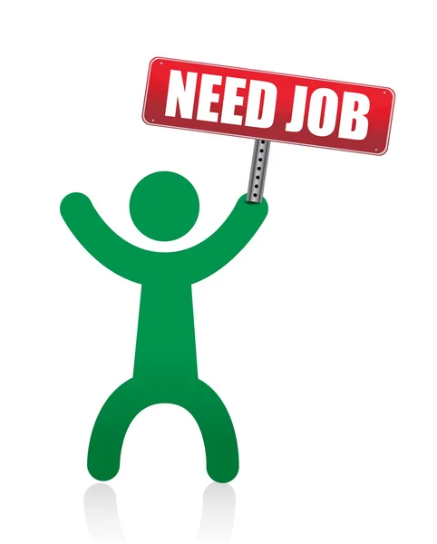 Need a job banner and icon illustration — Stock Photo, Image