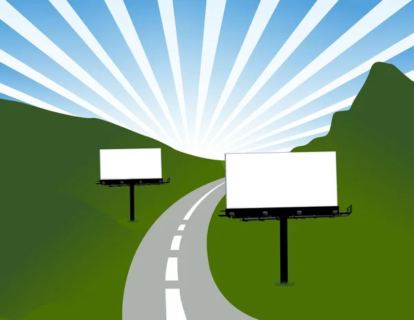 Billboard carretera ilustración diseño —  Fotos de Stock