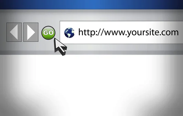 Su sitio - ilustración del sitio web del navegador de Internet — Foto de Stock