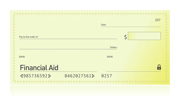 Financial aid check illustration design — Stock Photo, Image