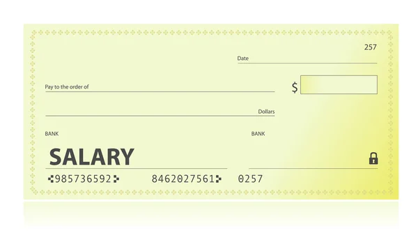 Salary check illustration design over white — Stock Photo, Image