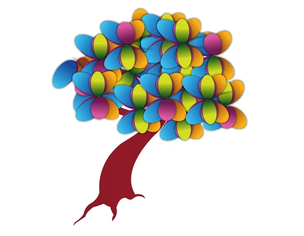 Абстрактный красочный рисунок дерева — стоковое фото