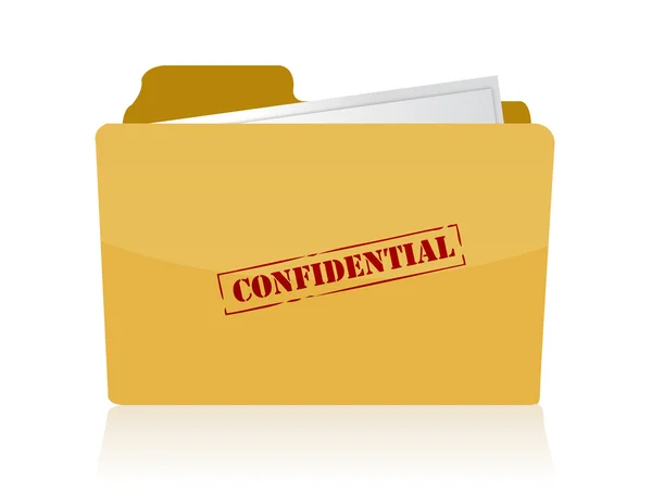 Folder stamped with confidential — Stock Photo, Image
