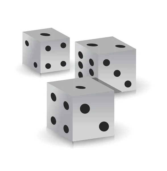 Dice over a white background — Stock Photo, Image