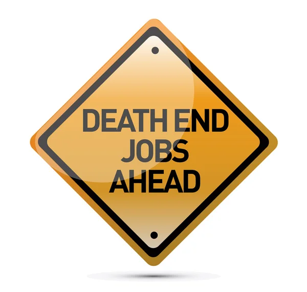 Ondertekenen waarin wordt aangegeven dat doodlopende banen liggen — Stockfoto