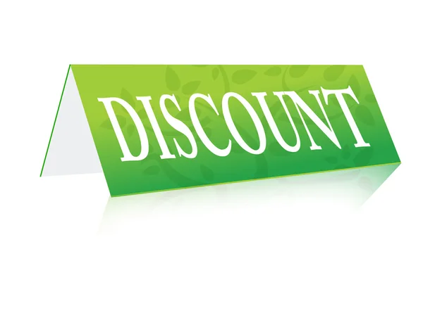 Discount table green sign illustration — Stock Photo, Image