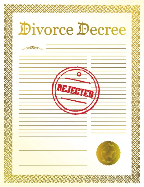 Rejected Divorce Decree papers. illustration design — Stock Photo, Image