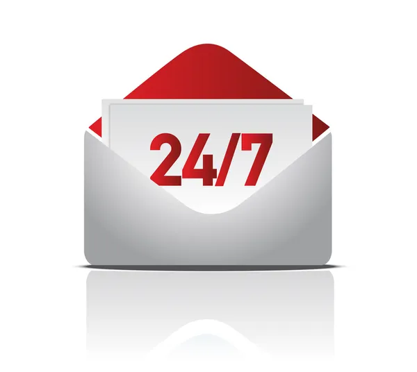 24/7 levering mail afbeelding ontwerp — Stockfoto